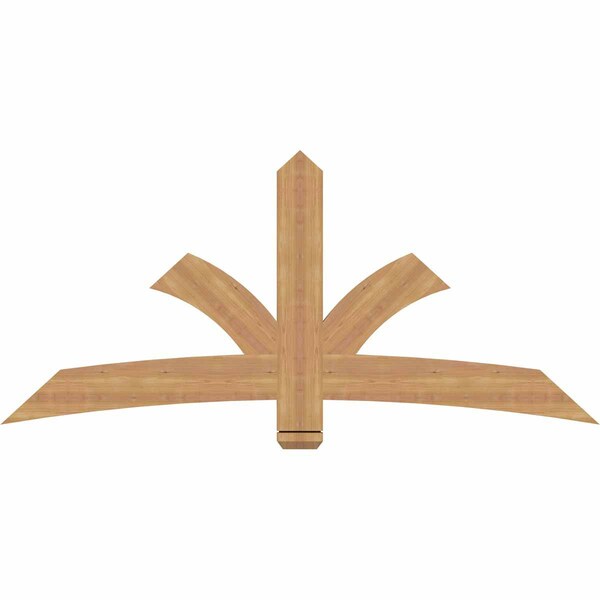 Ekena Millwork Davenport Timber Gable Bracket, Western Red Cedar, 72"W x 33"H x 1 1/2"D x 5 1/2"F, 11/12 Pitch GBW072X33X0206DAV00SWR - main